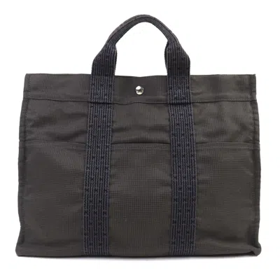 Pre-owned Hermes Her Line Gray Polyester Polyamide Tote Bag ()