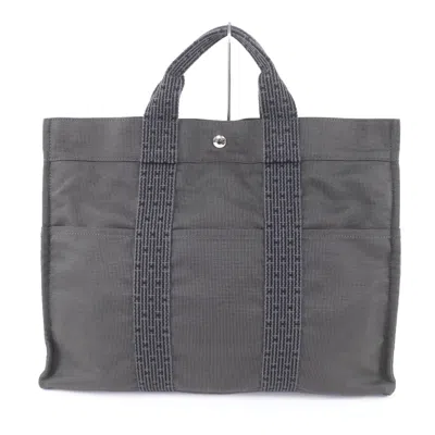 Pre-owned Hermes Her Line Gray Polyester Polyamide Tote Bag ()
