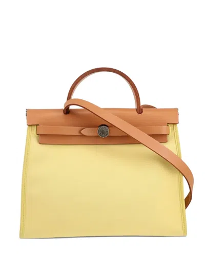 Pre-owned Hermes Herbag In Yellow
