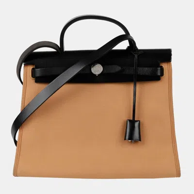 Pre-owned Hermes Herbag 31 Size Tote And Shoulder Bag In Black