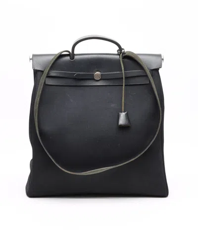 Pre-owned Hermes Hermès Herbag 39 Shoulder Bag In Black