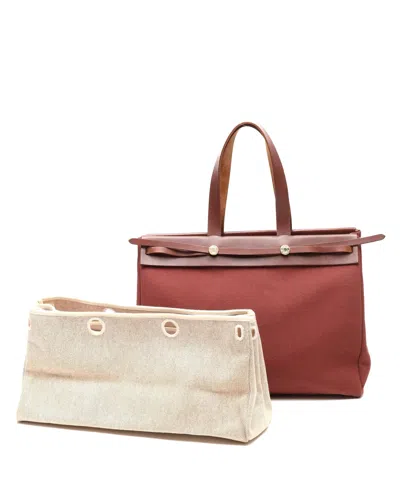 Hermes Hermès Herbag Cabas Bag In Red