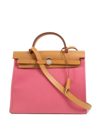 Pre-owned Hermes Herbag Pm Tote Bag In Pink