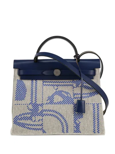 Pre-owned Hermes Herbag Shoulder Bag In Neutral