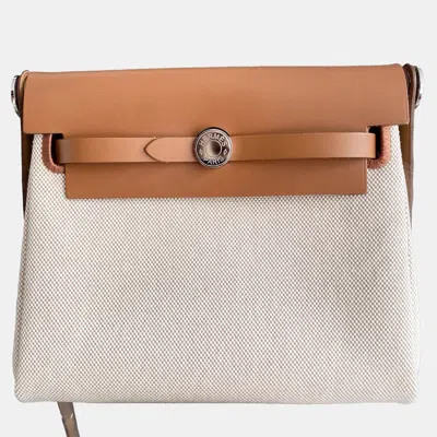 Pre-owned Hermes Herbag Zip Mini Gold Bag