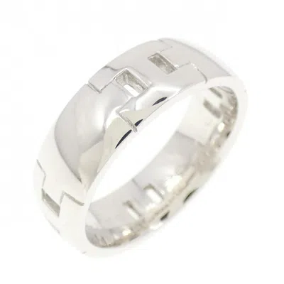 Pre-owned Hermes Hercules Gold Ring Jewelry () In Silver