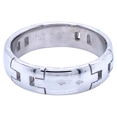 Pre-owned Hermes Hercules Ring In 18k White Gold