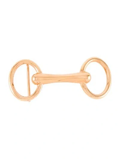 Pre-owned Hermes Heritage Belt Buckle In Gold