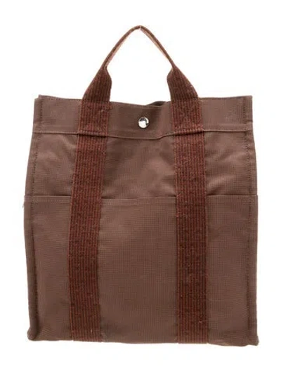 Pre-owned Hermes Herline Backpack In Brown