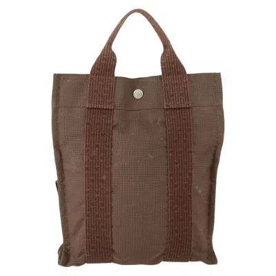 Pre-owned Hermes Herline Backpack Canvas Brown Canvas Backpack Bag ()