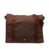 HERMES HERMÈS HERLINE BROWN CANVAS SHOULDER BAG (PRE-OWNED)