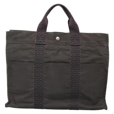 Pre-owned Hermes Hermès Herline Gray Canvas Tote Bag ()