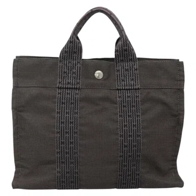 Pre-owned Hermes Hermès Herline Gray Canvas Tote Bag ()