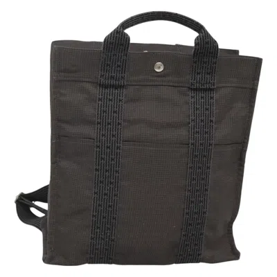 Pre-owned Hermes Hermès Herline Grey Canvas Backpack Bag ()