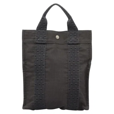 Pre-owned Hermes Hermès Herline Grey Canvas Backpack Bag () In Gray
