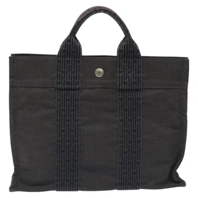 Pre-owned Hermes Hermès Herline Grey Canvas Backpack Bag () In Gray
