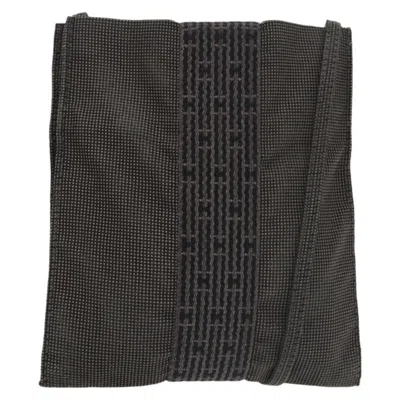 Pre-owned Hermes Hermès Herline Grey Canvas Clutch Bag ()