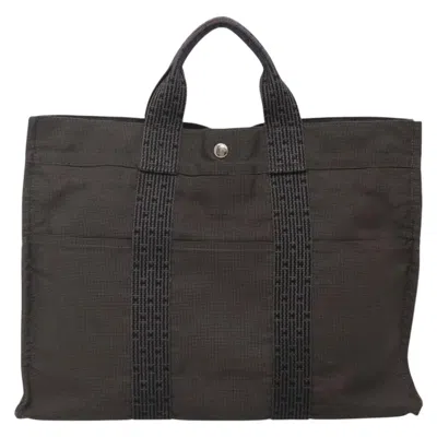 Pre-owned Hermes Hermès Herline Grey Canvas Tote Bag ()
