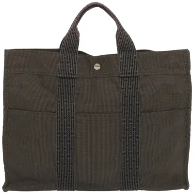 Pre-owned Hermes Hermès Herline Grey Canvas Tote Bag ()