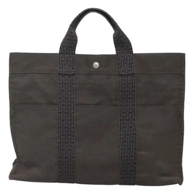 Pre-owned Hermes Hermès Herline Grey Canvas Tote Bag () In Gray