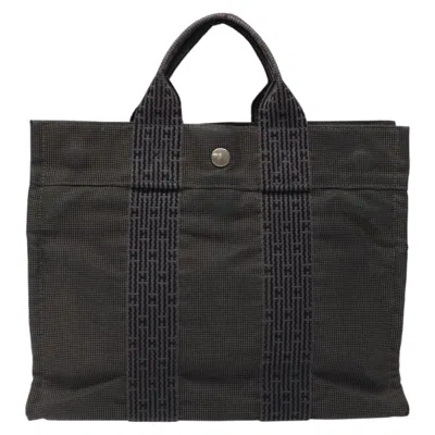 Pre-owned Hermes Hermès Herline Grey Canvas Tote Bag () In Gray