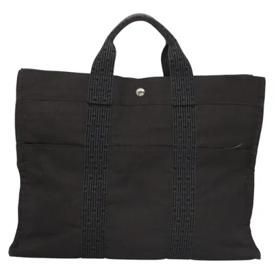 Pre-owned Hermes Hermès Herline Grey Canvas Tote Bag () In Gray