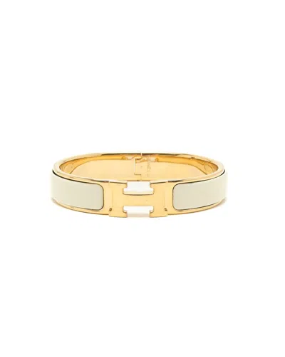 Hermes Hermès Hermés Clic H Bracelet In White