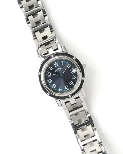 Hermes Hermès  Clipper 24mm Watch In Silver