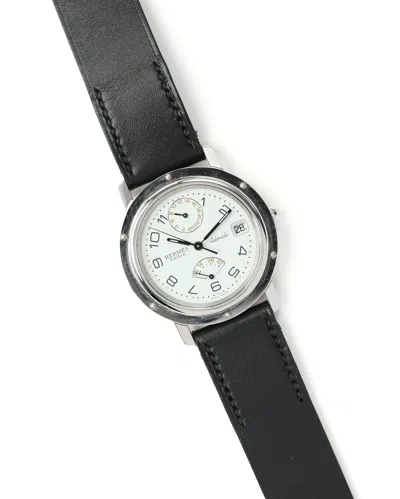 Hermes Hermès Hermés Clipper Automatic 36mm Full Set Watch In Black