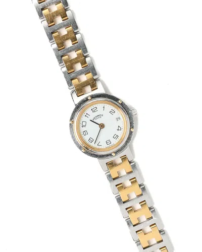 Pre-owned Hermes Hermès Hermés Clipper Date 24mm Watch