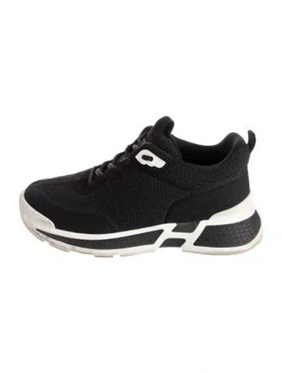 Pre-owned Hermes Heros Athletic Sneakers In Black/white