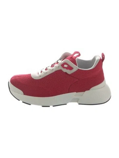 Pre-owned Hermes Heros Athletic Sneakers W/ Tags In Red