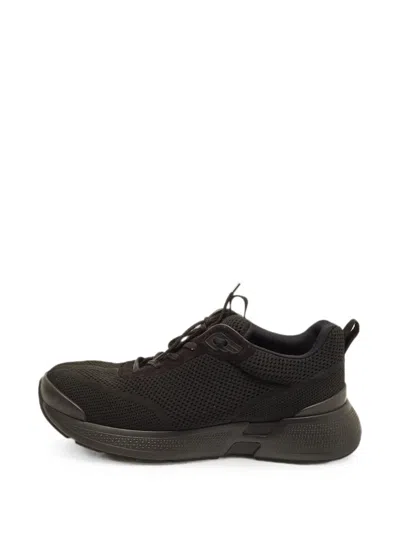 Pre-owned Hermes Heros Panelled Sneakers In Black