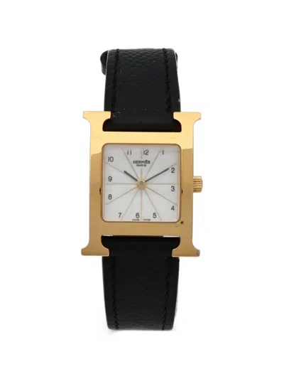 Pre-owned Hermes Heure 21mm Watch In White