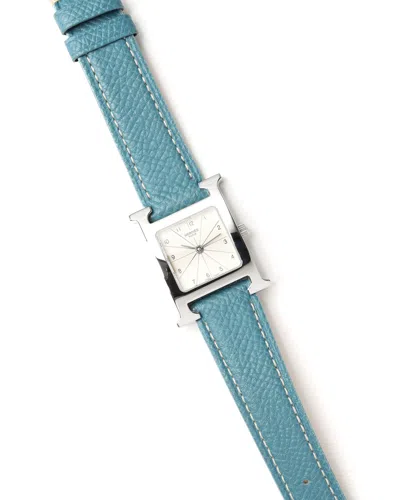 Pre-owned Hermes Hermès Heure H 21mm Ref Hh1.210 Full Set Watch In Sand
