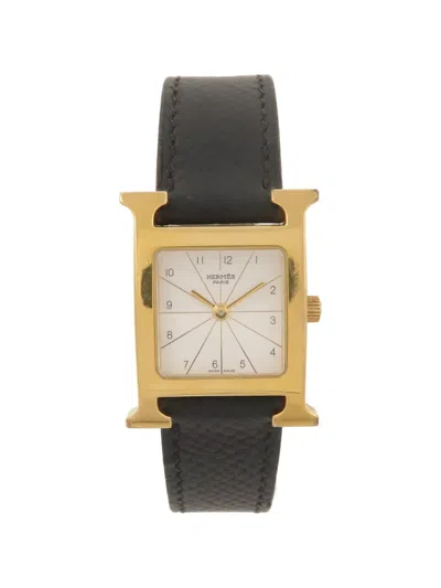 Pre-owned Hermes Heure H 21mm Watch In White