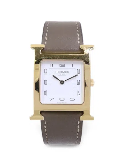 Pre-owned Hermes Heure H 26mm Watch In White