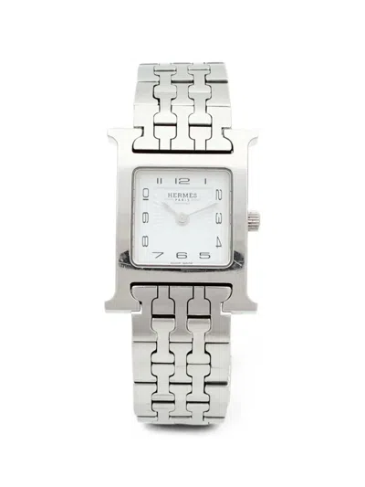 Pre-owned Hermes Heure H 30mm Watch In White