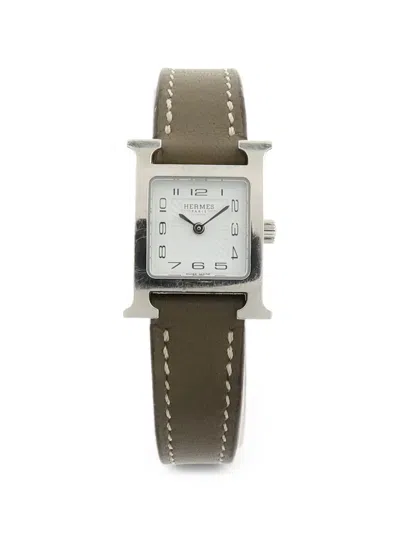 Pre-owned Hermes Heure H 30mm Watch In White