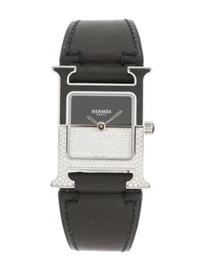 Pre-owned Hermes Heure H Double Jeu Watch In Multi