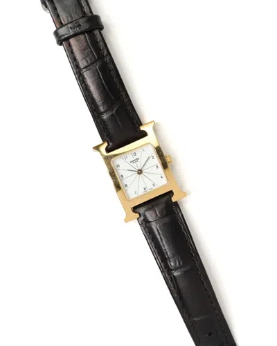 Pre-owned Hermes Hermès Heure H Gp Ladies Watch In Multi