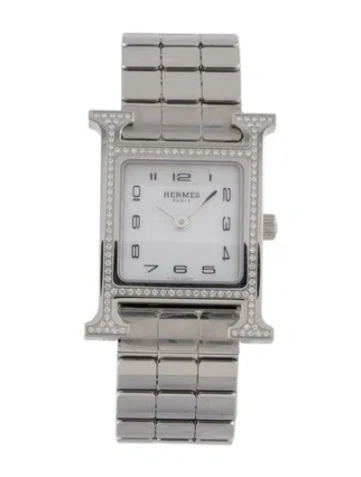 Pre-owned Hermes Heure H Watch, 21mm In Multi