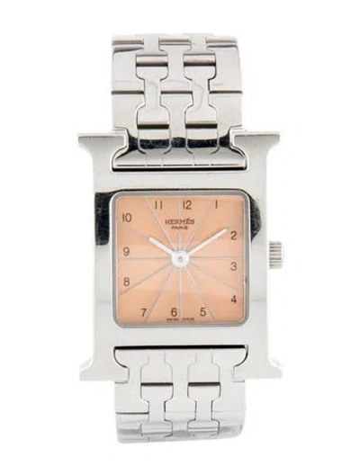 Pre-owned Hermes Heure H Watch, 21mm In Multi