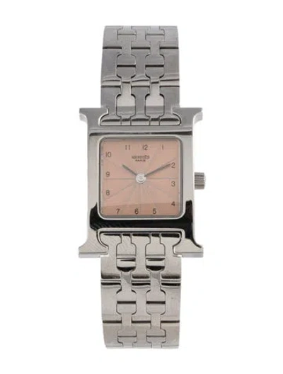 Pre-owned Hermes Heure H Watch, 21mm In Multi