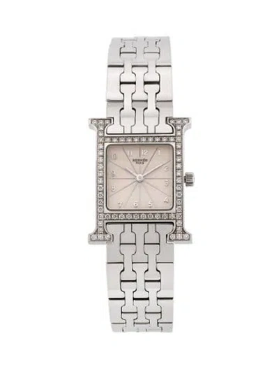 Pre-owned Hermes Heure H Watch, 21mm In Multi