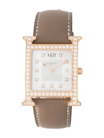 Pre-owned Hermes Heure H Watch In Multi