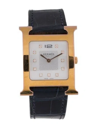Pre-owned Hermes Heure H Watch In Multi
