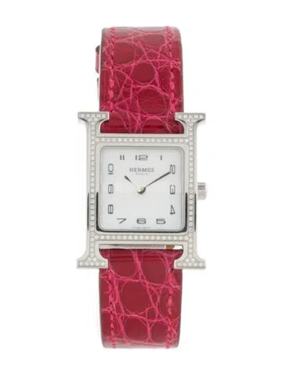 Pre-owned Hermes Heure H Watch In Multi
