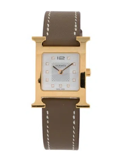 Pre-owned Hermes Heure H Watch In Multi