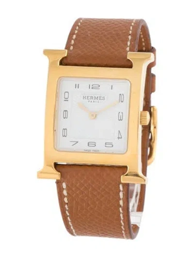 Pre-owned Hermes Heure H Watch In Multicolor